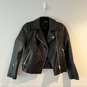 Topshop Faux Leather Coat